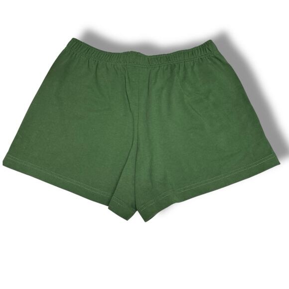 Empyre Green Rose Athletic Shorts Large Embroidered Sweat Shorts - Picture 7 of 10